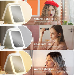 The Glow & Go™ Organizer – Portable Travel LED Makeup Organizer with Mirror