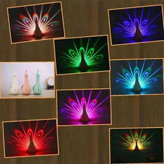 The GlowFeather™ Peacock Projection Light | For Bedroom, Kids Night Lamp, Gifting, Parties, Decor & More