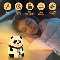 The PandaGlow™ Kids Night Light – Cute Silicone Animal Lamp