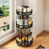 The SpinOrganize™ 360° Tray – Rotating Carbon Steel Spice & Storage Rack