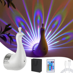 The GlowFeather™ Peacock Projection Light | For Bedroom, Kids Night Lamp, Gifting, Parties, Decor & More