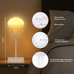 The FloatyGlow™ Jelly Lamp | USB-Powered Mood Light with Lifelike Jellyfish