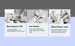 The ZenDrop Anti-Gravity Waterfall Humidifier